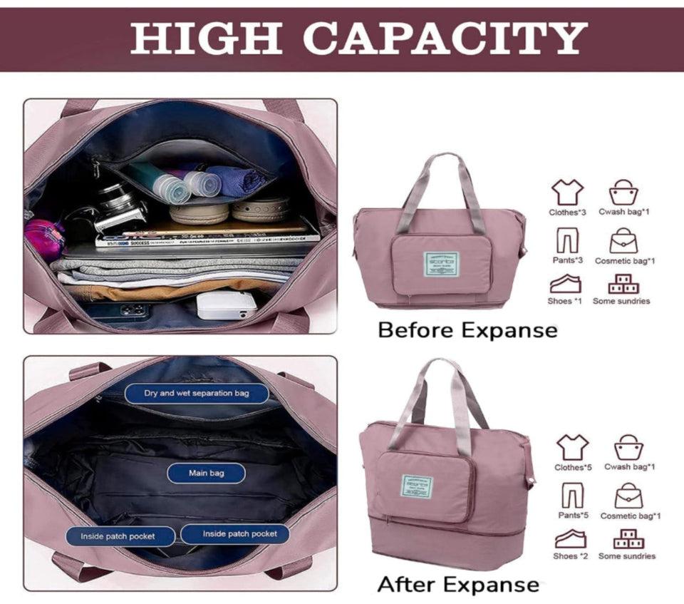 Travel Hand Bag Large Capacity Folding Travel Bag Waterproof Duffel Luggage Bag