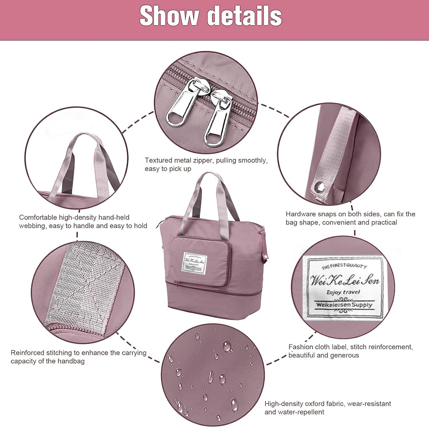 Travel Hand Bag Large Capacity Folding Travel Bag Waterproof Duffel Luggage Bag